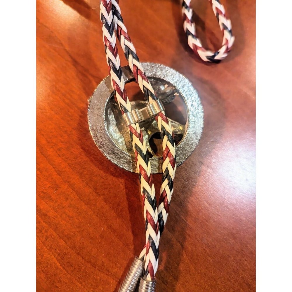 Vintage PAP Loyal Order of Moose Bolo Tie Necktie Silver Tone - Picture 5 of 5